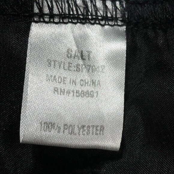 SALT Black Textured Faux Crocodile Pants Straight Leg Mid Rise Womens Size S - Picture 8 of 16